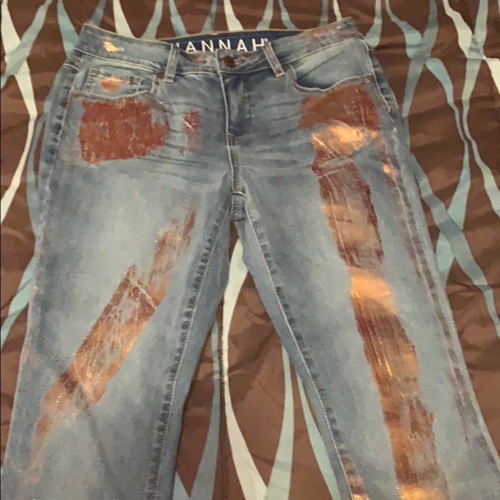 Blue/gold jeans
